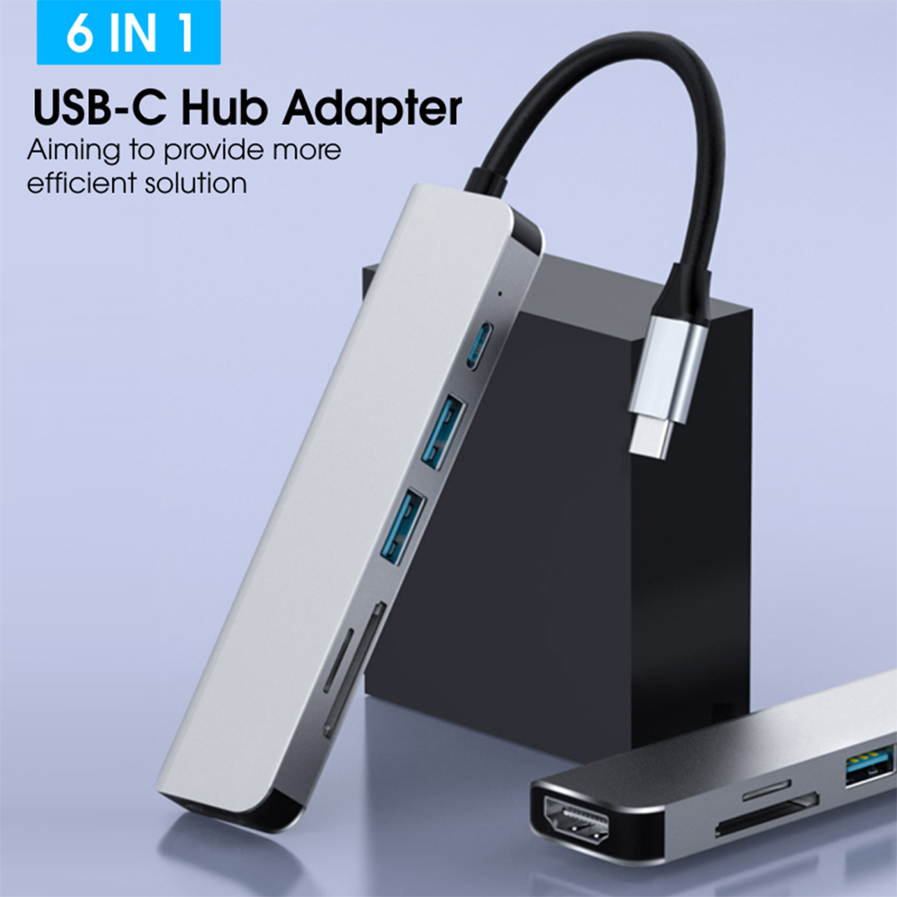 Type-C HDMI ȣȯ 4K TF ޸ ī ǵⰡִ 6 in 1 USB C  USB3.0 USB2.0 Ȯ  Ʈ Ʈ ͽٴ